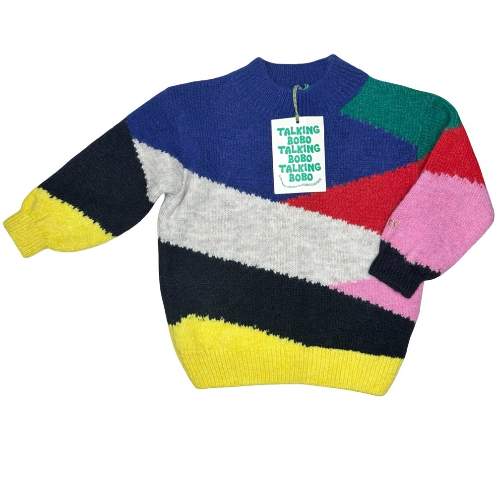 Bobo Choses Multi‎ Color Block Knitted Sweater